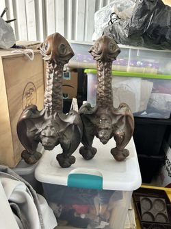 Antique 1920’s Bat Andirons
