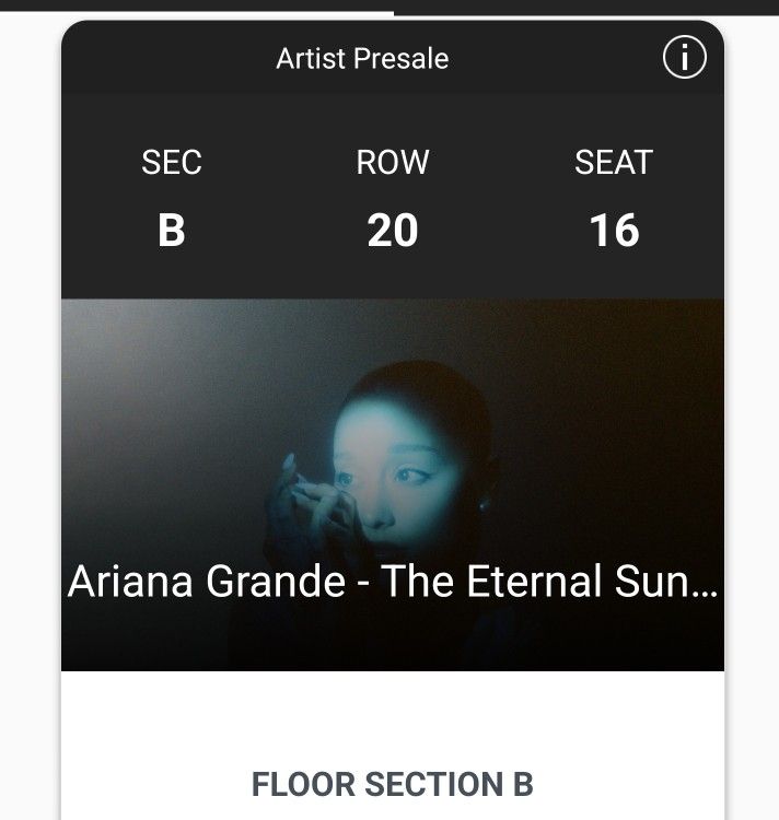 Ariana Grande - Floor Seat