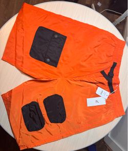 🕊️ NWT Staple Pigeon Nylon Utility Cargo Shorts - Orange (Size XL)