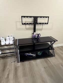 3-Shelf TV Stand with Swivel Mount