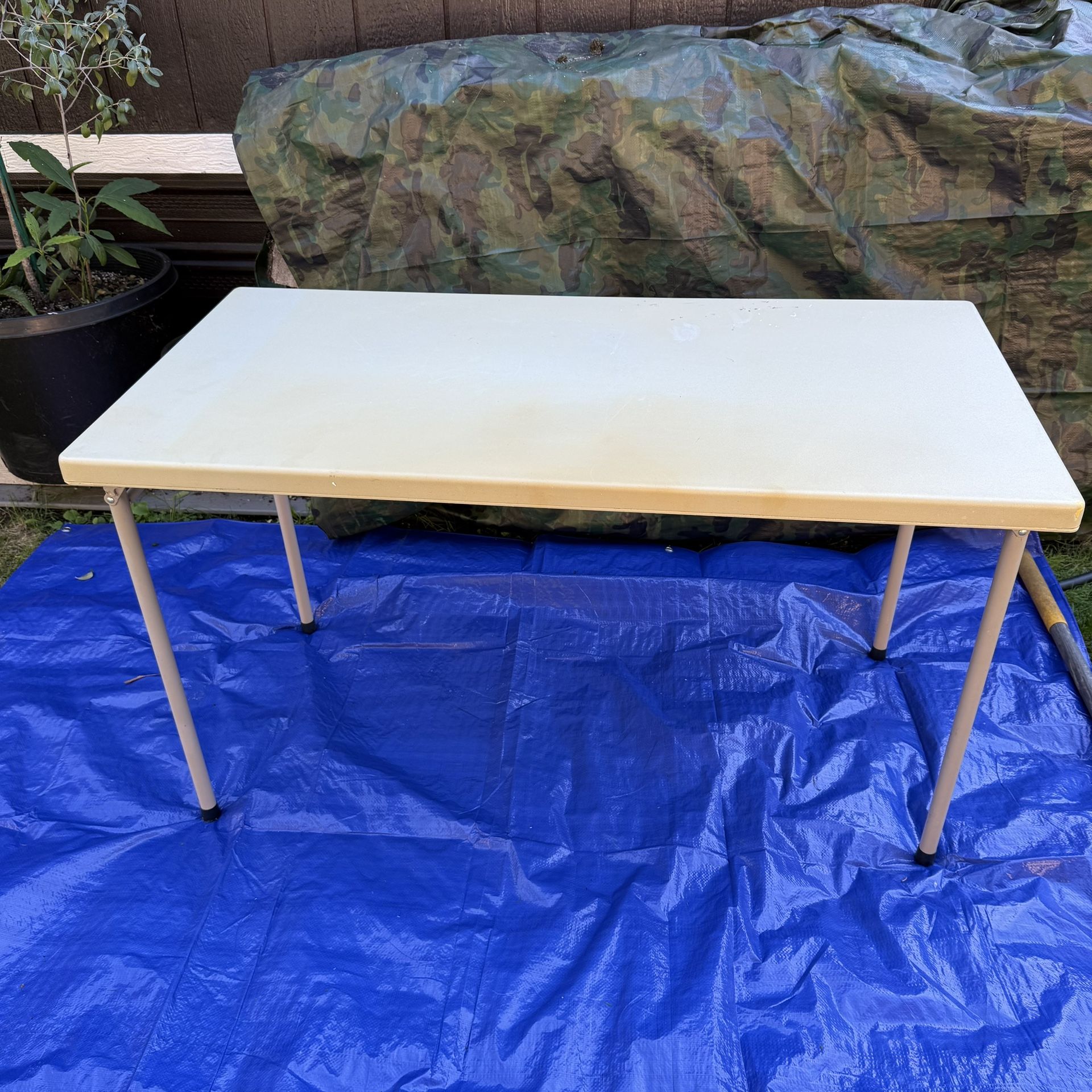 Lifetime Small White Plastic Folding Table