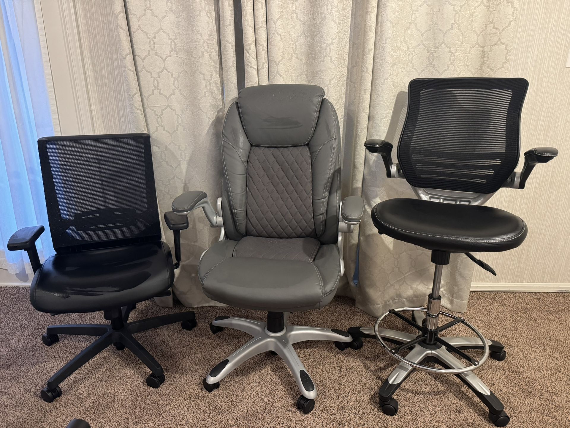 Sorina Grey Bonded Chair Home Office chairs