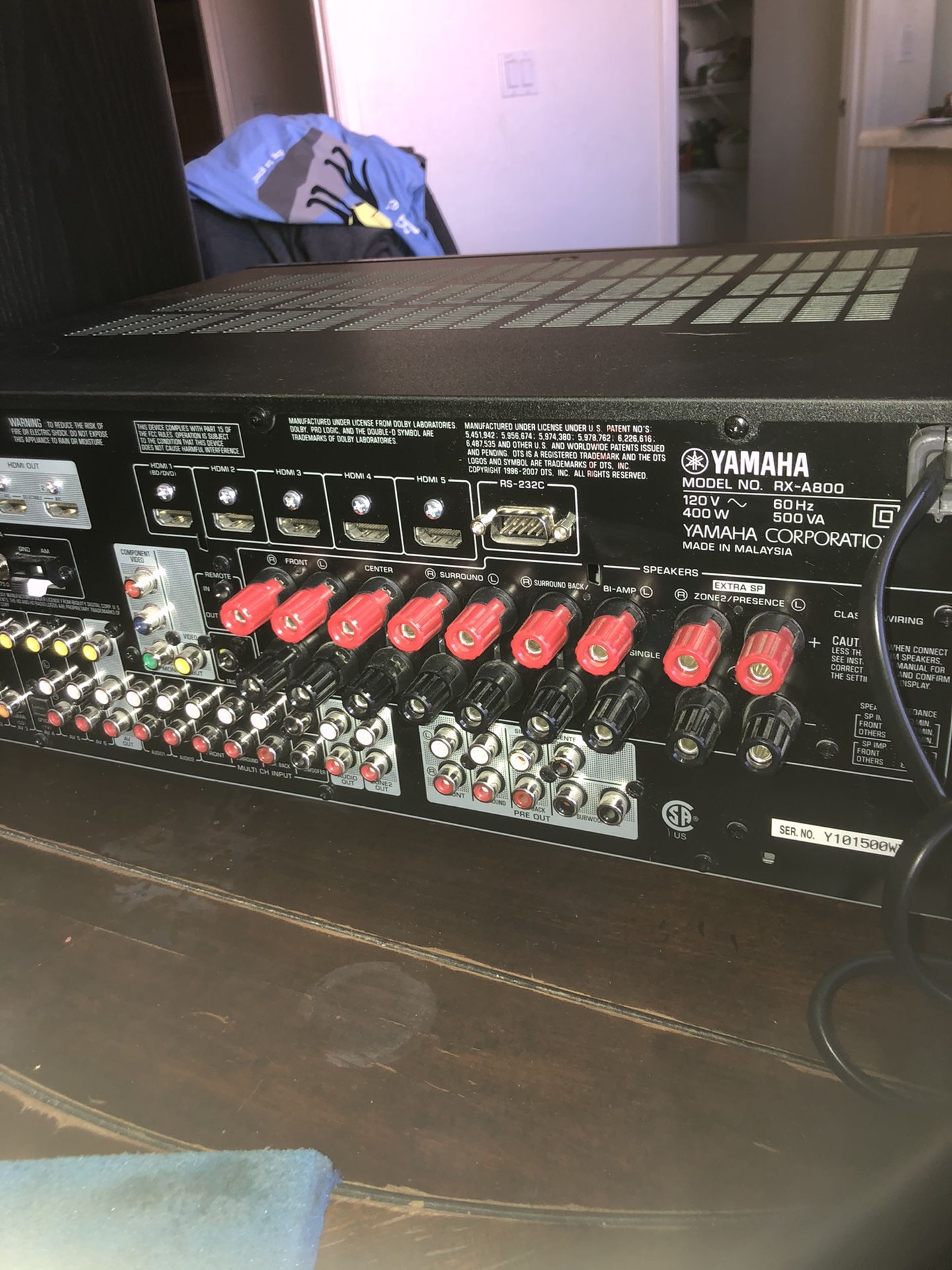 YAMAHA RXA800 receiver 2 Infinity primus book shelf speakers a