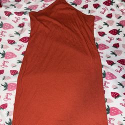Orange Spaghetti Strap Dress