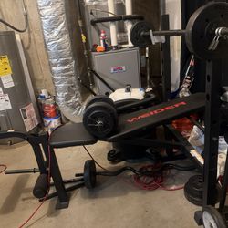 Weight Bench Weight Bar And Weights 