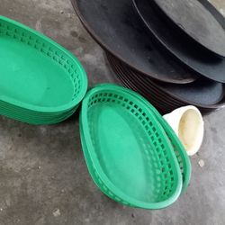 Restaurant Serving Trays/Restaurant Green Baskets