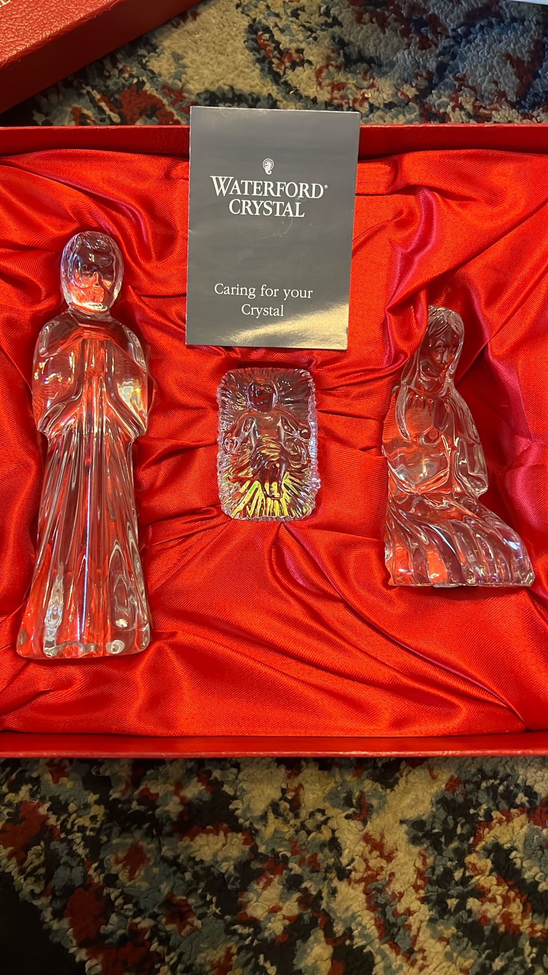 waterford crystal nativity jesus mary vintage