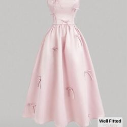 Baby Pink Bow Dress 👗 
