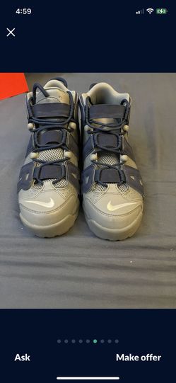 Nike AIR More Uptempo “Georgetown Hoyas” 96 Cool Grey/Midnight Navy  men’s with Replacement Box