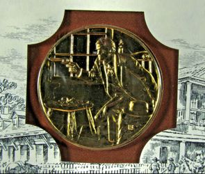 Billy The Kid Pat Garrett 24k Gold Plated Sterling Silver Medal