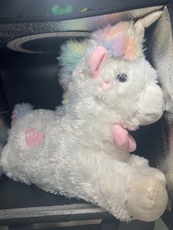 FAO Schwartz Glow Brights Unicorn Plush - 16x12”