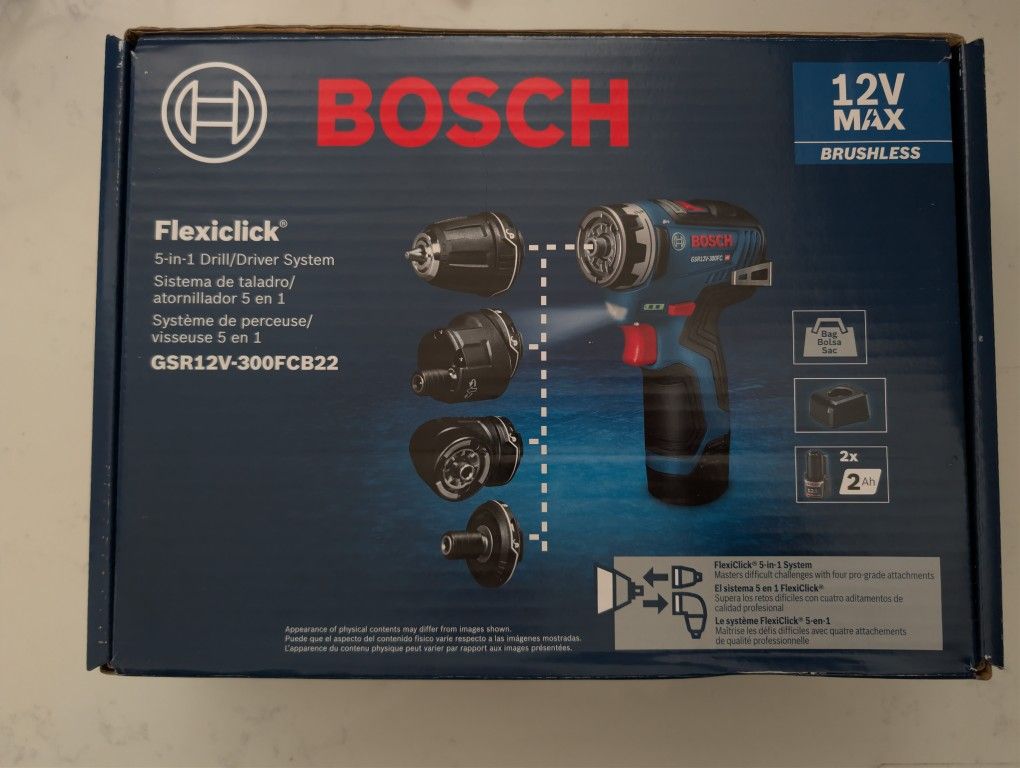 Bosch 12v Flexiclicks 5-in-1 Drill/Driver