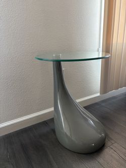 Modern Glass Top Side Table