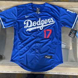 Shohei Ohtani Jersey NEW Mens Large Blue Los Angeles Dodgers USA!