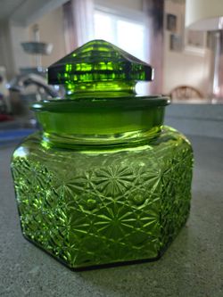 Vintage Glass bowl with lid