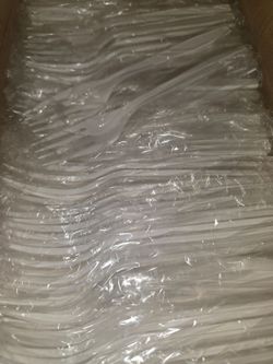 Karat Heavy Weight White Plastic Forks U3530W Case of 1000