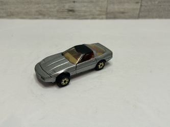Vintage Hot Wheels Silver ‘1980 Corvette Opening Hood • Die Cast Metal • Made in Hong Kong 