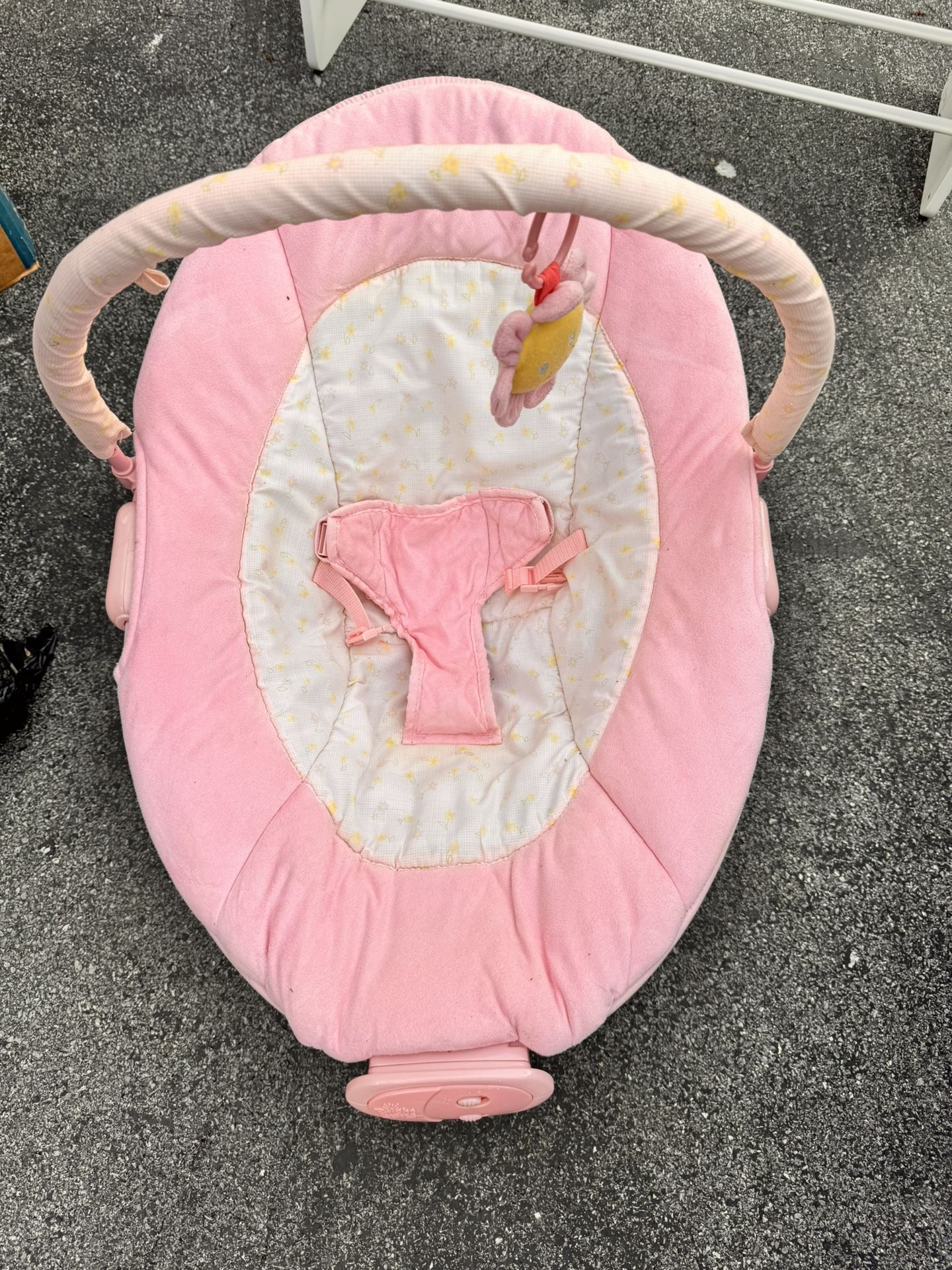 Pink Bright Starts Vibrating & Music Baby Bouncer Seat