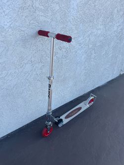 Red razor scooter