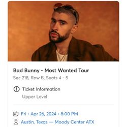 Bad Bunny - Most Wanted Tour - Night One in Austin at Moody Center