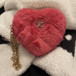 juicy couture fluffy heart wallet