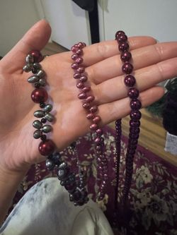 Glass Pearl Beaded Necklaces