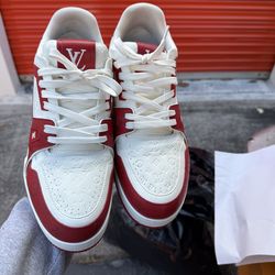 LV Red & White Skate shoe