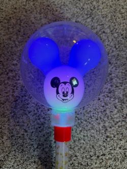 Disney Parks Walt Disneyland World Mickey Mouse Balloon Glow Light Up 20.5” Wand