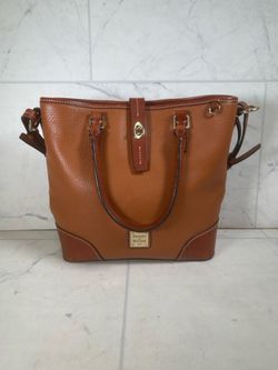 Authentic Dooney & Bourke Satchel Tote – Brown Pebbled Leather(A1G008014)