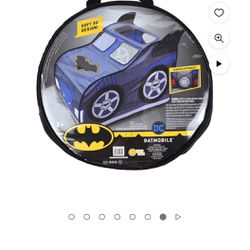 Batman Batmobile Pop Up Tent with Zippered Polyester Storage Bag - Ages 3+