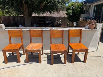 Free Set of 4 Wooden Dining Chairs