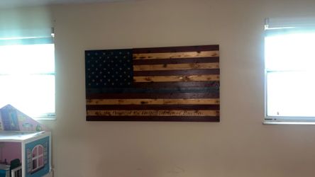 Wood American Flag decoration