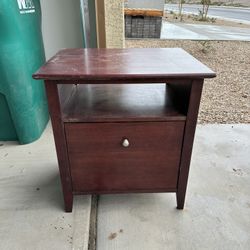 Wood Filing Cabinet/ Side Table