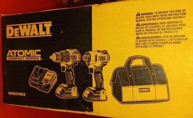 DEWALT COMPACT SERIES 20Volt Drill Driver And Impact Drill Combo Set.