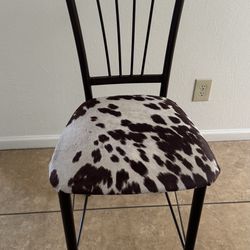 Cow print hightop chair for sale