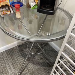Small Glass Bistro Table From Z Gallerie 