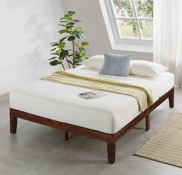 Solid Wood Low-Profile Platform Bed Frame-King