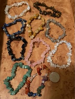 Natural Crystal Chip Stone Bracelets