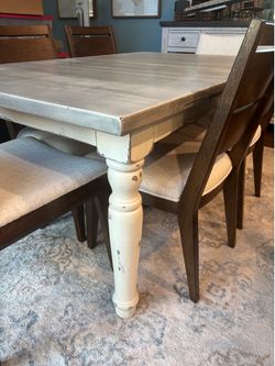 White dining table