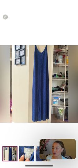 Caslon Heather Blue Tank Maxi Dress