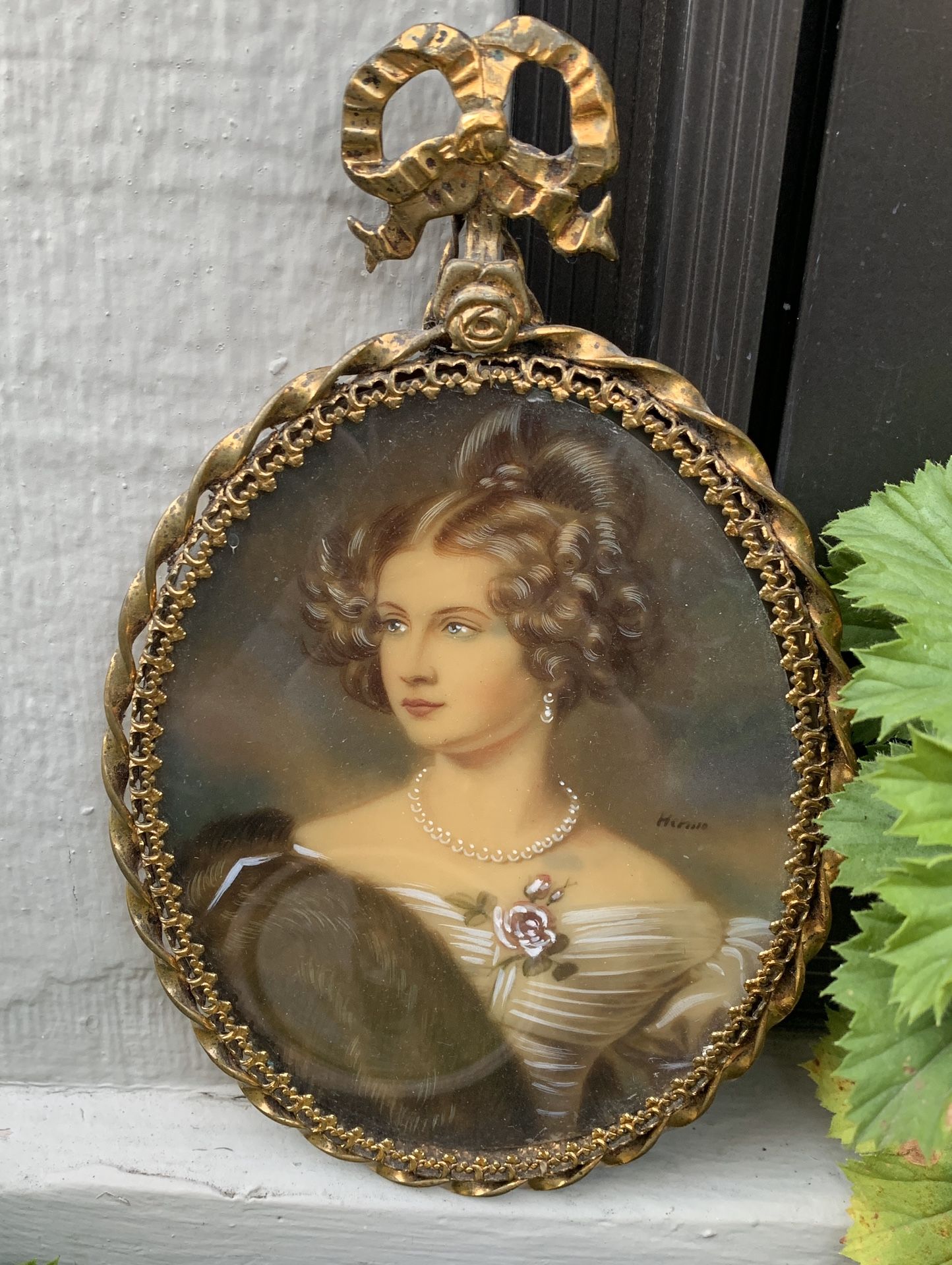 Antique Painted Portrait