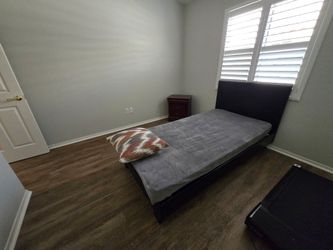 Like New Twin/Full Bed Frame & Mattress – Clean