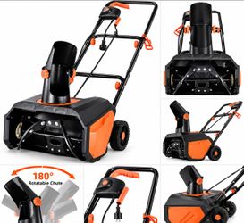 Electric Snow Blower with 180° Rotatable Chute