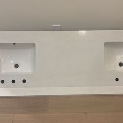 72” Double Vanity Quartz Countertop