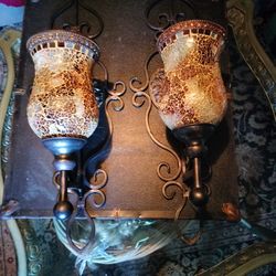 Amber Mosaic Glass Wall Scounces 