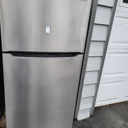 Stainless Steel And Black Refrigerator 