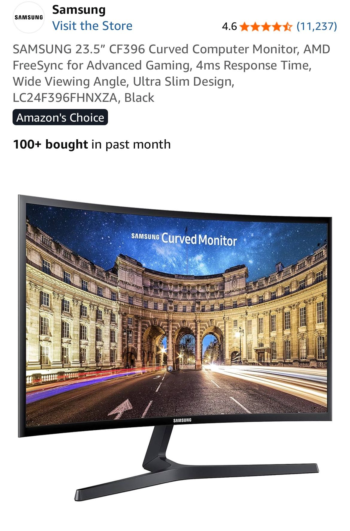 USED - Samsung  24inch  Curved Monitor 