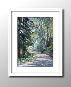 Sunlit Path Oil Painting 