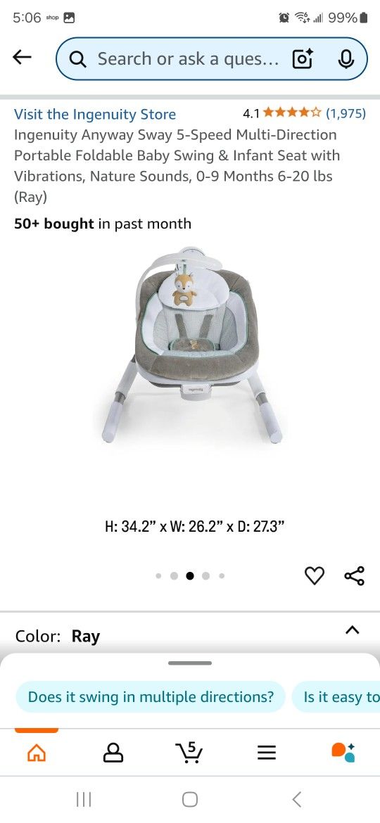 Baby Swing Gender Neutral