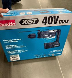 Makita 40V Max XGT Brushless Cordless 1-9/16 in. AVT Rotary Hammer Kit, AFT, AWS Capable (4.0Ah)